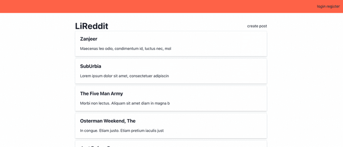 Lireddit interface screenshot